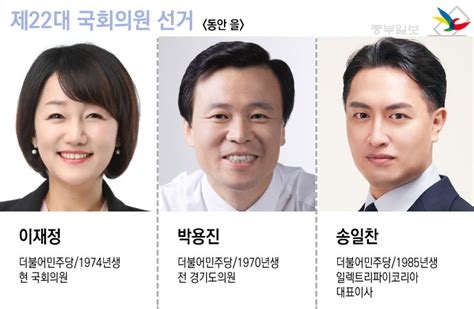 우리동네 누가 뛰나 동안을 이재정vs심재철 리턴매치 성사될까 여야 10명 출사표