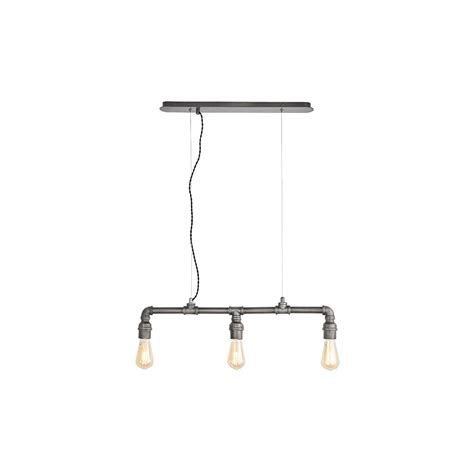 Endon Lighting 78764 Pipe 3 Light Ceiling Pendant In Aged Pewter Finish N22280 Indoor Lighting