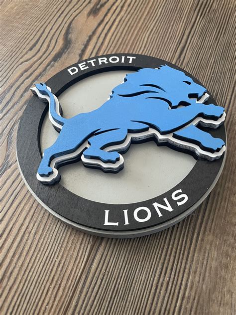 Detroit Lions Wall Art 3-D Lions Sign Detroit Lions Relief - Etsy ...