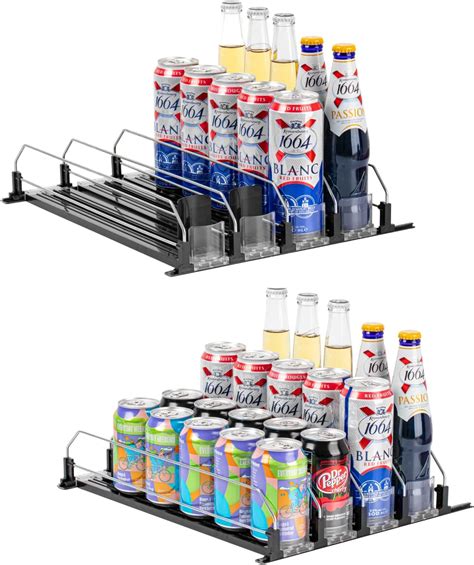 Amazon Jillmo Drink Organizer For Fridge Self Pushing Soda Can