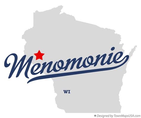 Map of Menomonie, WI, Wisconsin