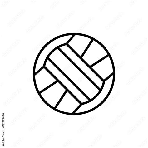 Water Polo Ball Outline Icons Minimalist Vector Illustration Simple