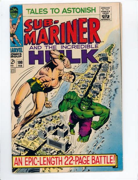 Tales To Astonish Classic Battle Of The Hulk Vs Namor The Sub