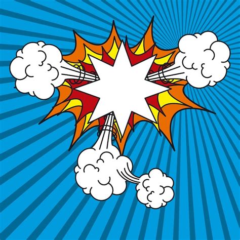 Premium Vector Explosion Pop Art Style Vector Illustration Design