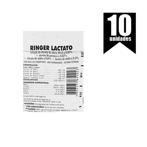 Kit 5 Soro Ringer Lactato 250ml Escorrega o Preço