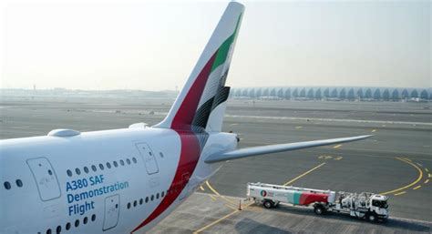 Emirates flies the first 100% SAF-powered A380 jumbo jet