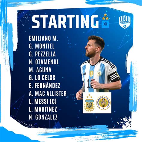 BD Albiceleste On Twitter Argentina Starting XI