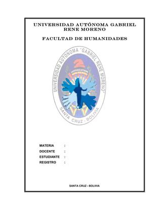 Caratula Humanidades Uagrm Pdf