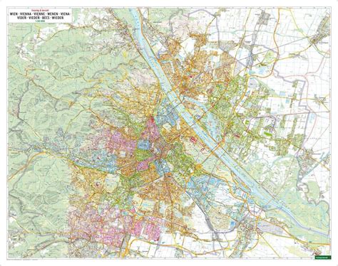 Wien Stadtplan Poster Plano In Rolle Freytag Berndt