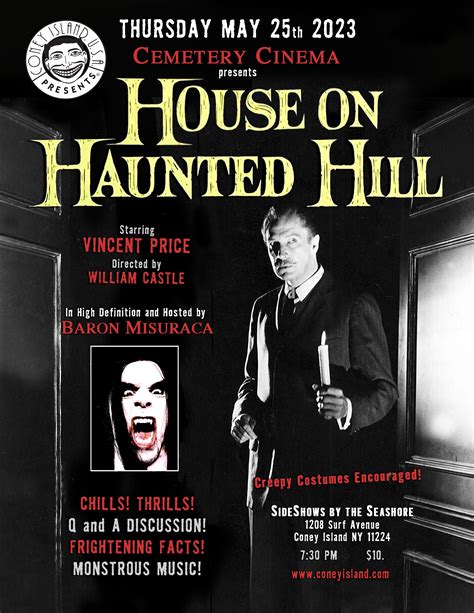 Cemetery Cinema House On Haunted Hill — Coney Island Usa