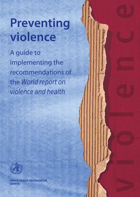 Preventing Violence A Guide To Implementing The Eurosafe