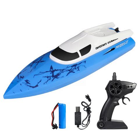 TISUDYE Boat Remote Control Boat For Adults Kids For Pool Lake With 2 ...