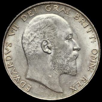 1910 Edward VII Silver Half Crown Scarce AEF EF