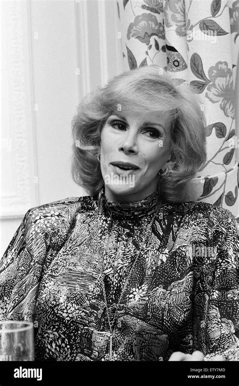 American Comedian Joan Rivers 10th December 1983 Stock Photo Alamy