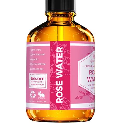 Rose Water Facial Toner By Leven Rose Pure Natural Moroccan Rosewater