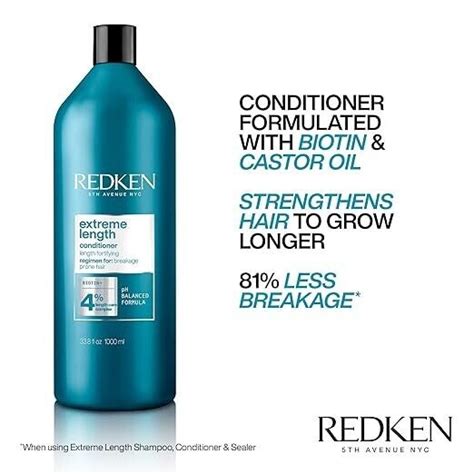 Redken Extreme Length Shampoo And Conditioner Sealed Liter Duo Set Liter Pumps Ebay