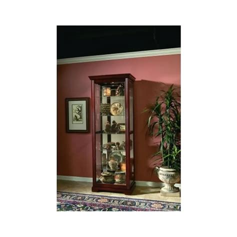 Two Way Sliding Door Curio Victorian Cherry By Pulaski At Wells