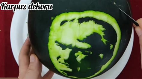 Atatürk çizimi Karpuz Dekorları Watermelon Decor Kolay karpuz