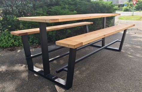 Bartafel Picknicktafel Met Douglas Kopregelblad X Onderstel Koker 100