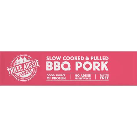 Three Aussie Farmers Slow Cooked Pulled Pork 500g Woolworths