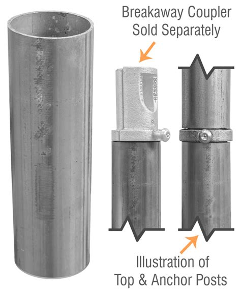 2 38 X 3 Ft Galvanized Round Anchor Post Save 10 Instantly