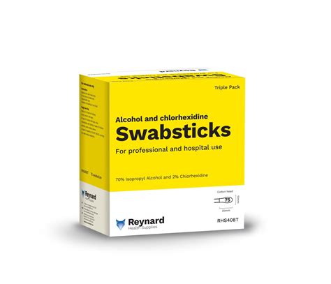 Alcohol And Chlorhexidine Swabstick Reynard Health Supplies