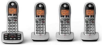 Bt Quad Big Button Digital Cordless Telephones With Advanced Call