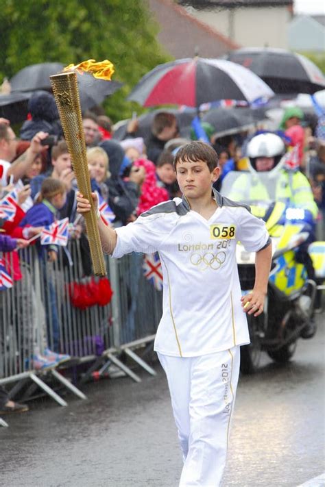 Olympic Games In London Torch Relay Editorial Stock Image