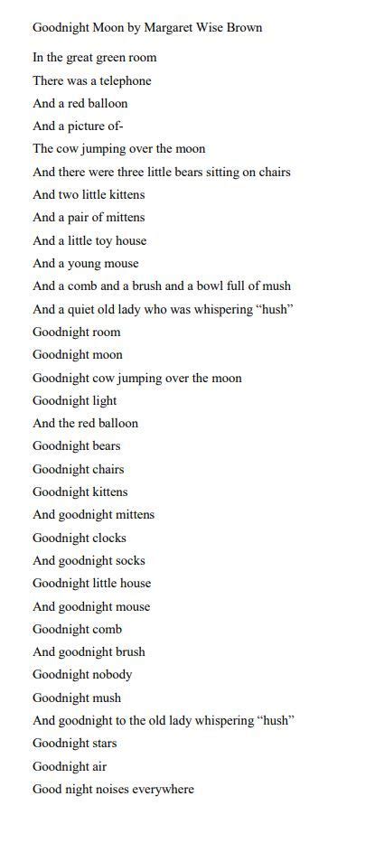 Goodnight Moon By Margaret Wise Brown Good Night Moon Goodnight Moon