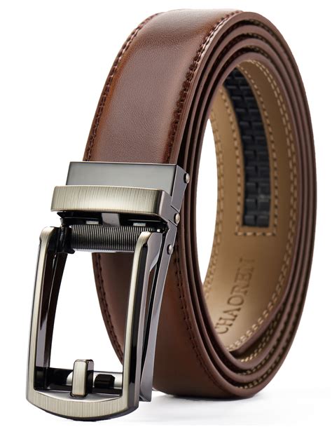 Chaoren Mens Leather Dress Belt Ratchet Belts Comfort With Click