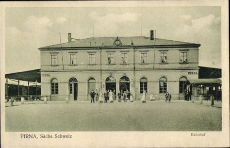 Ansichtskarte Postkarte Pirna An Der Elbe Bahnhof Akpool De