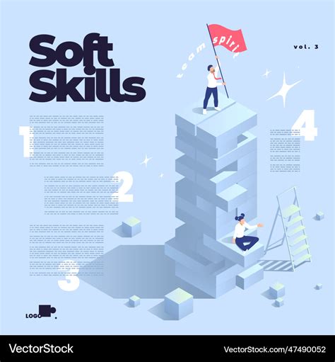 Soft skills infographic poster Royalty Free Vector Image