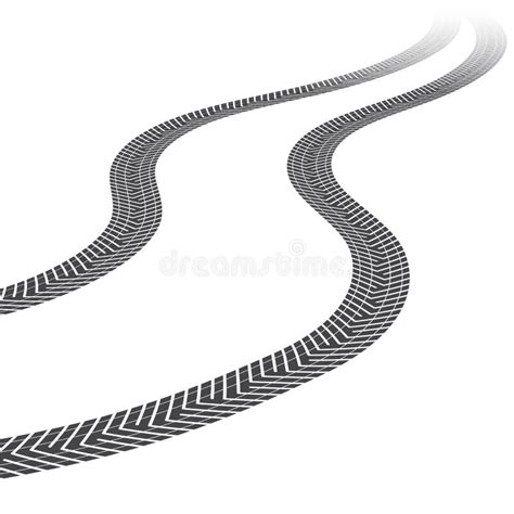 Tire Tracks White Background Stock Vector Illustration Of Vector