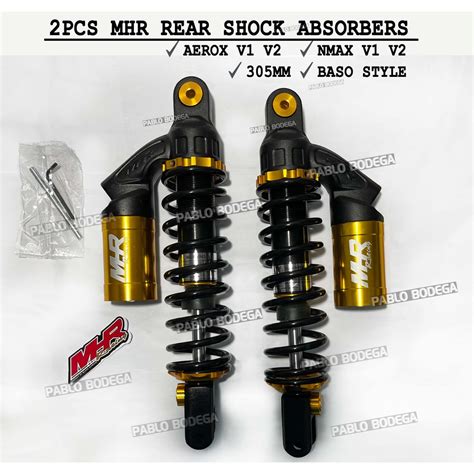 Yamaha NMAX AEROX V1 V2 Rear Shock Absorbers 2pcs With Baso Style GOLD