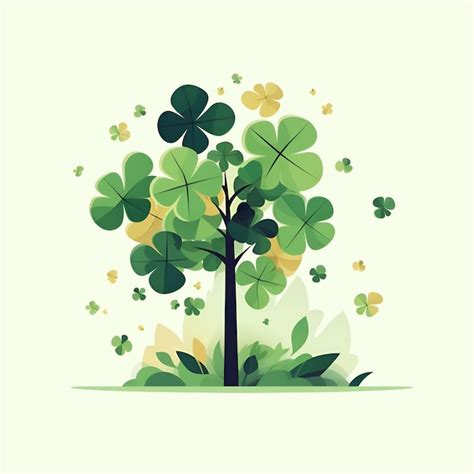 Premium Psd Four Leaf Clover St Patricks Day Illustration