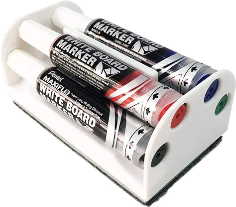 Pentel Maxiflo Whiteboard Marker Magnetic Eraser Set Medium Chisel