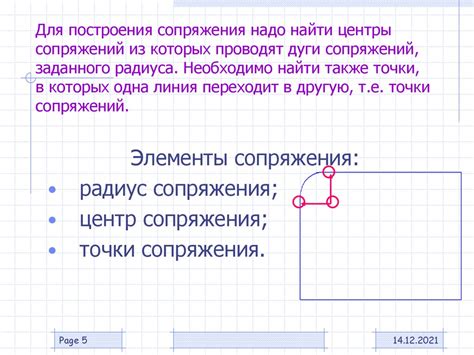 Сопряжения. Виды сопряжений, их элементы, последовательность построений ...