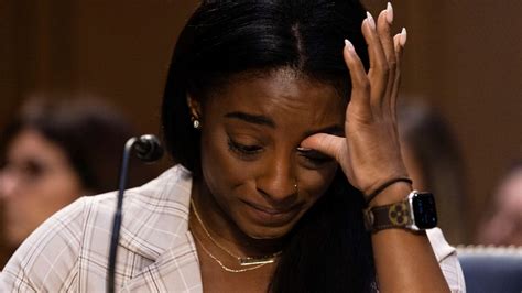 Simone Biles Olympic Gymnast Breaks Down As She Blames Entire System That Enabled Larry Nassar