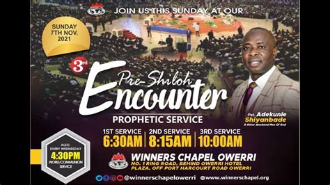 Third Service 3rd Pre Shiloh Encounter Service YouTube