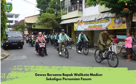 Gowes Bersama Bapak Walikota Madiun Kecamatan Taman Kota Madiun