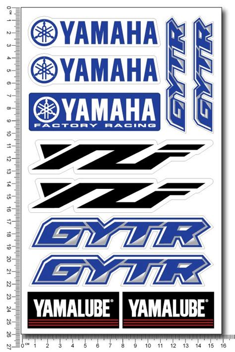 Yamaha Yzf Gytr Universal Logo Decals Kit Moto Sticker