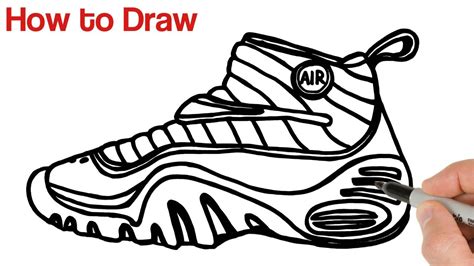 How To Draw A Shoe Easy Nike Download running shoes drawing easy ...