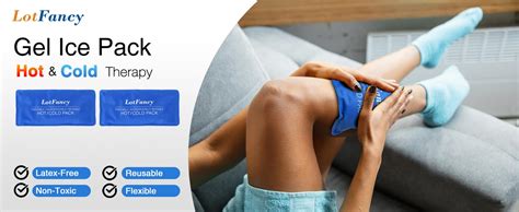 Amazon LotFancy Ice Pack For Injuries Pack Of FSA HSA Eligible Reusable Hot Cold Pack