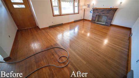 Before After Hardwood Flooring Bona Nutmeg Stain Bona Traffic Gloss