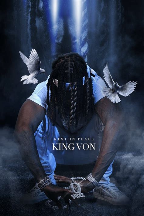 King Von Rip Poster Hip Hop Aesthetic Wallpaper Vons Rap Artists