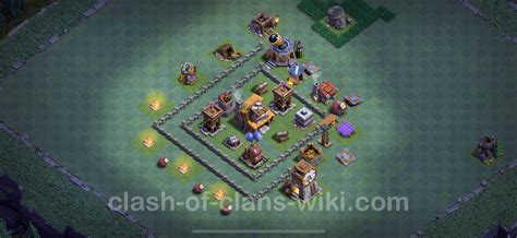 Top Builder Hall Level 4 Anti 3 Stars Base With Link Clash Of Clans