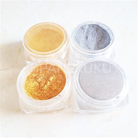 Jual Edible Luster Dust Gold Silver Halal Lustre Dust Bubuk Glitter