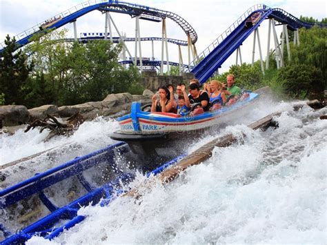 Speeding Water Roller Coaster Family Fun Editorial Stock Image - Image ...