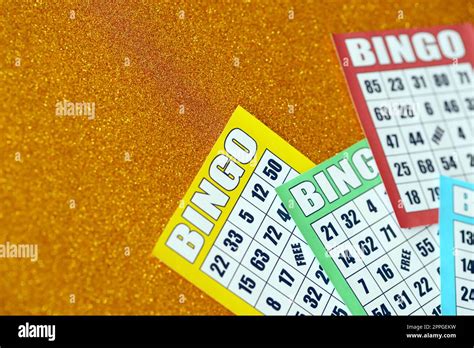 Many Colorful Bingo Boards Or Playing Cards For Winning Chips Classic