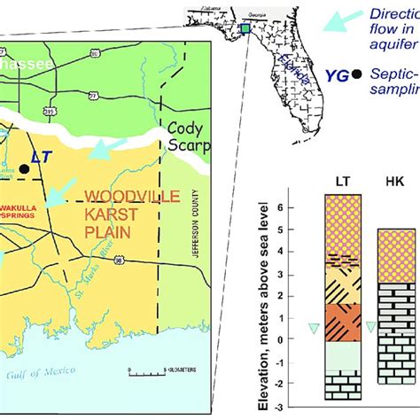 Location Map Showing Septic Tank Sites And Generalized Lithology At